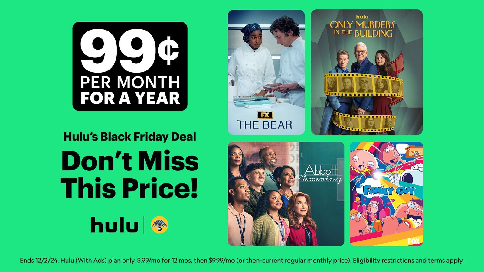 Get a full year of Hulu for less than a dollar a month this Black Friday