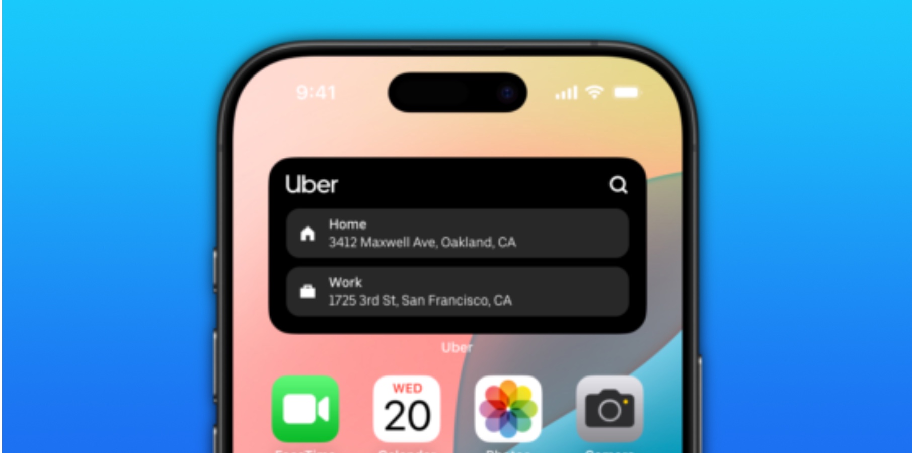 Uber rolls out new iPhone Home Screen widget