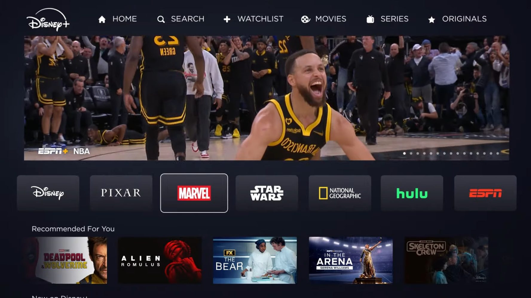 ESPN is now available in the Disney+ app