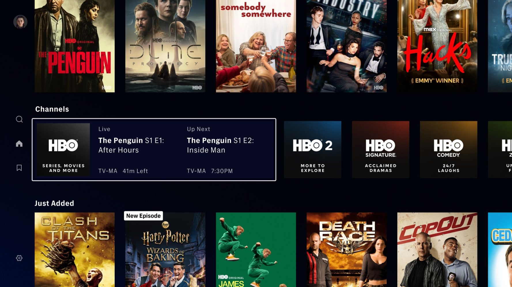 Live, 24/7 HBO channels are now streaming in the Max app